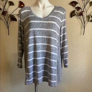 Long sleeve strip top